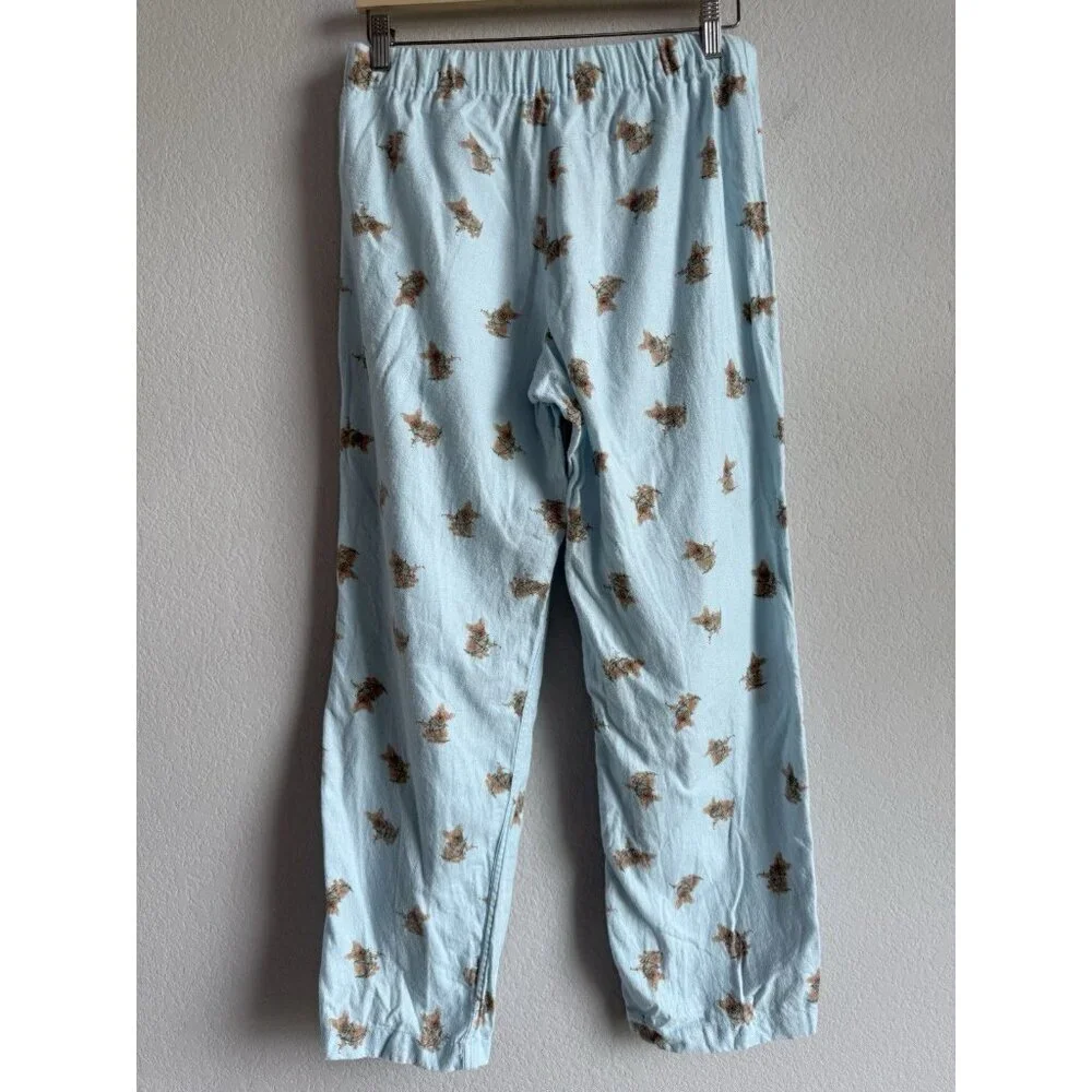 J.Crew Women’s Christmas Holiday Dog‎ Print Waist Tie Pajamas Pants Size Small